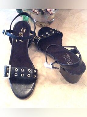 Brand new AEROSOLES Black Strap heeled Sandals